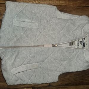 OshKosh B'gosh Gray Quilted Sparkle Vest Size 12-18M #218